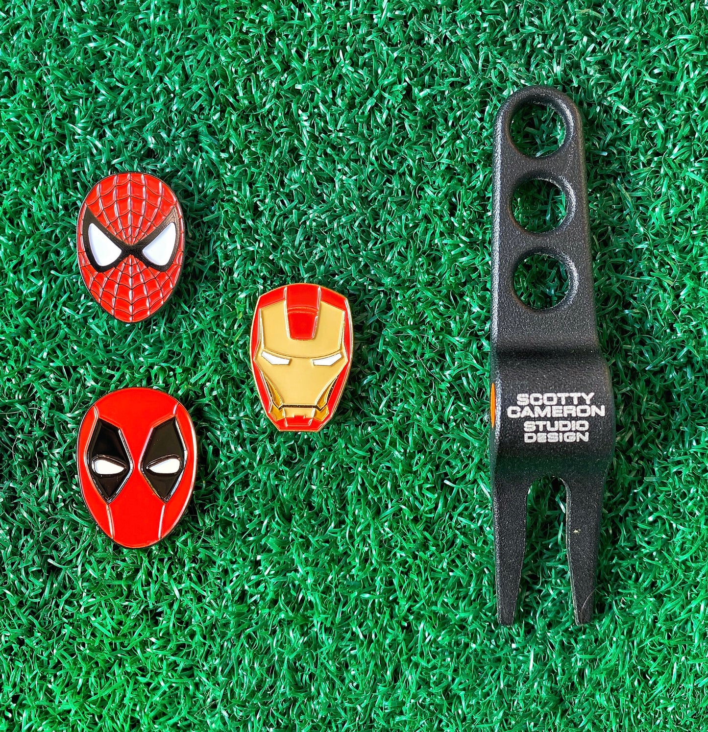 Superhero Inspired Golf Ball Markers 3 Pack Set | Golf Accessory | Boyfriend Husband Bachelor Party Groomsmen Golf Gifts