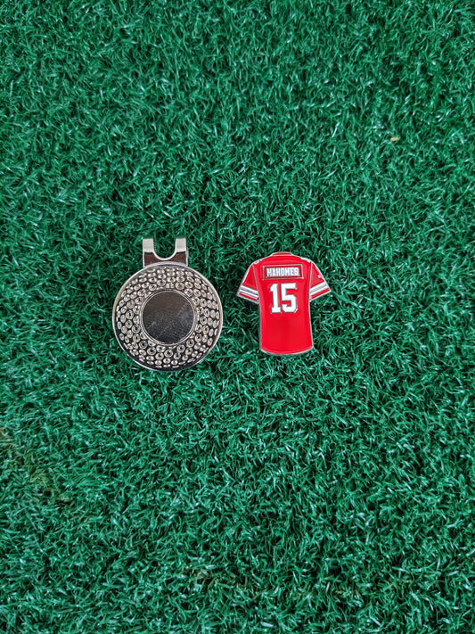 Mahomes #15 Chiefs Jersey Inspired Golf Ball Marker | 2PM | Golf Accessory | Boyfriend Husband Bachelor Party Groomsmen Golf Gifts